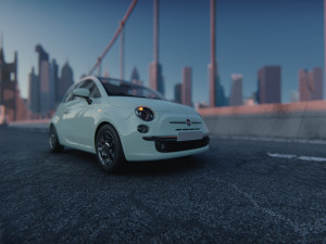 Fiat 500 2016 3D 模型