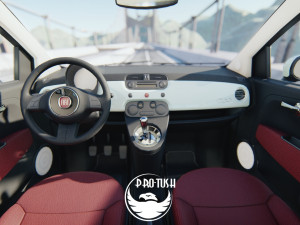 Fiat 500 2016 3D 模型
