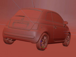 Fiat 500 2016 3D 模型