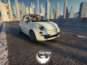 Fiat 500 2016 3D 模型