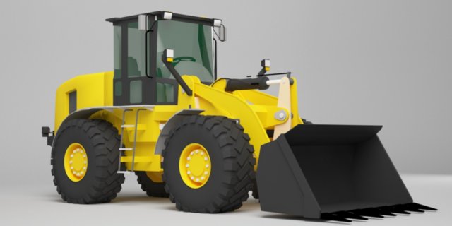Tractopelle JCB Low-poly 3D Модель .c4d .max .obj .3ds .fbx .stl .blend 