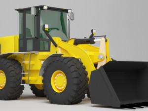 Tractopelle JCB Low-poly Modèle 3D