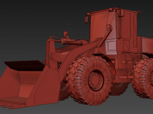 Tractopelle JCB Low-poly 3D Модель