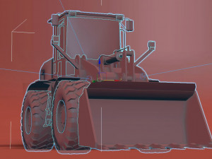 Tractopelle JCB Low-poly 3D Модель