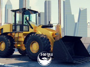 Tractopelle JCB Low-poly 3D Модель