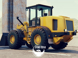 Tractopelle JCB Low-poly 3D Модель