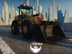 Tractopelle JCB Low-poly 3D Модель