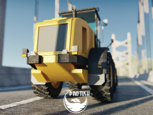 Tractopelle JCB Low-poly 3D Модель