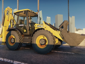Tractopelle JCB Low-poly 3D Model
