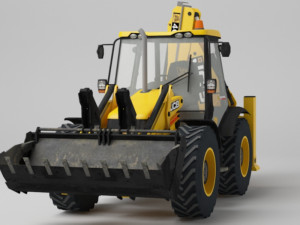 Tractopelle JCB Low-poly 3D Модель
