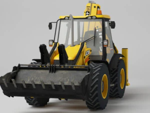 Tractopelle JCB Low-poly 3D Model