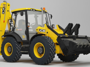Tractopelle JCB Low-poly 3D Модель