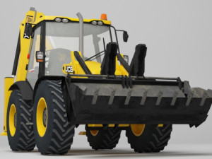 Tractopelle JCB Low-poly 3D Модель