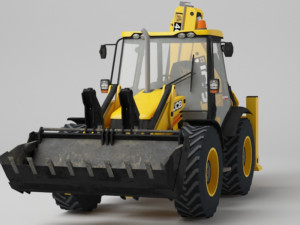 Tractopelle JCB Low-poly 3D Модель