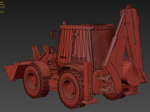 Tractopelle JCB Low-poly 3D Модель