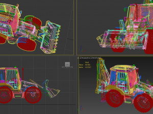 Tractopelle JCB Low-poly 3D Модель