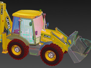 Tractopelle JCB Low-poly 3D Модель
