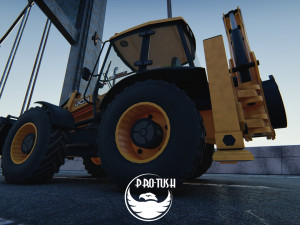 Tractopelle JCB Low-poly 3D Модель