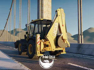 Tractopelle JCB Low-poly 3D Model