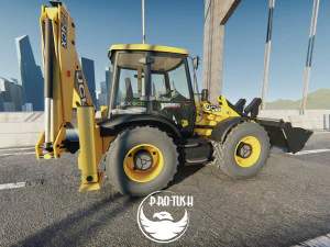 Tractopelle JCB Low-poly 3D Model