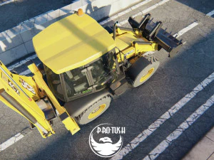 Tractopelle JCB Low-poly 3D Model
