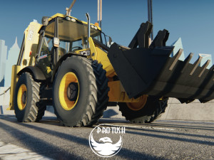 Tractopelle JCB Low-poly 3D Модель