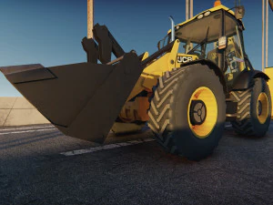 Tractopelle JCB Low-poly 3D Model