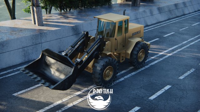 Volvo L170 Low-poly Modèle 3D .c4d .max .obj .3ds .fbx .stl .blend 