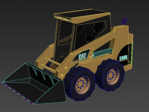 Mini chargeur CATERPILLAR 236B Low-poly Modèle 3D