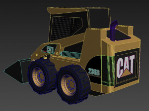 Mini chargeur CATERPILLAR 236B Low-poly Modèle 3D