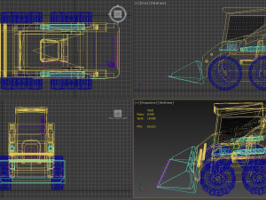 Mini chargeur CATERPILLAR 236B Low-poly Modèle 3D