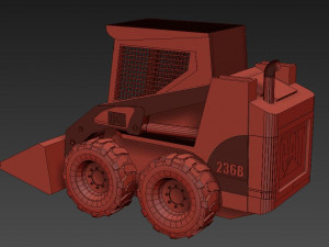 Mini chargeur CATERPILLAR 236B Low-poly Modèle 3D