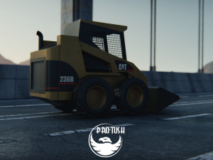 Mini chargeur CATERPILLAR 236B Low-poly Modèle 3D