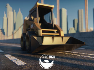 Mini chargeur CATERPILLAR 236B Low-poly Modèle 3D