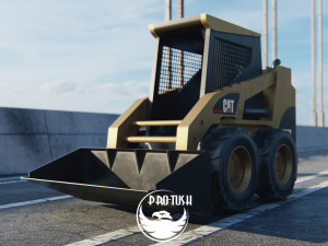 Mini chargeur CATERPILLAR 236B Low-poly Modèle 3D