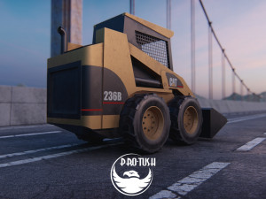 Mini chargeur CATERPILLAR 236B Low-poly Modèle 3D