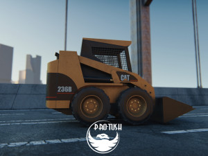 Mini chargeur CATERPILLAR 236B Low-poly Modèle 3D
