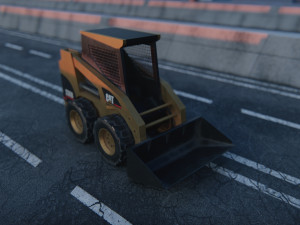 Mini chargeur CATERPILLAR 236B Low-poly Modèle 3D