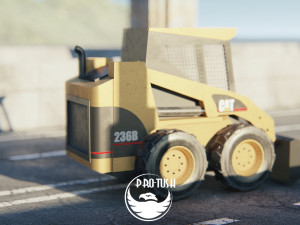 Mini chargeur CATERPILLAR 236B Low-poly Modèle 3D