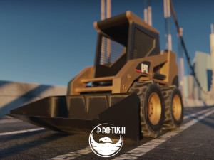 Mini chargeur CATERPILLAR 236B Low-poly Modèle 3D