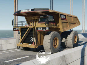 Caterpillar 797B Low-poly 3D Model