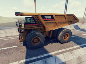 Caterpillar 797B Low-poly 3D मॉडल