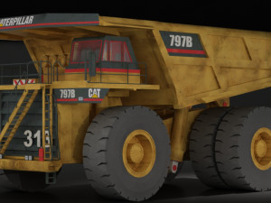 Caterpillar 797B Low-poly 3D मॉडल