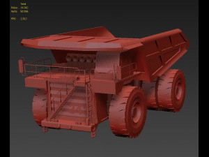 Caterpillar 797B Low-poly 3D मॉडल