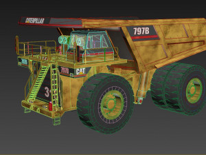 Caterpillar 797B Low-poly 3D मॉडल