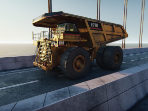 Caterpillar 797B Low-poly 3D मॉडल
