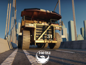 Caterpillar 797B Low-poly 3D मॉडल