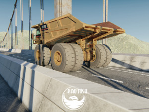 Caterpillar 797B Low-poly 3D मॉडल