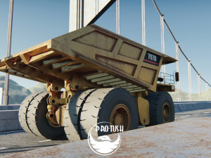 Caterpillar 797B Low-poly 3D मॉडल