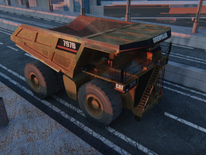 Caterpillar 797B Low-poly 3D मॉडल